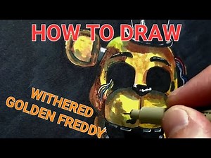 How To Draw Withered Golden Freddy FNAF Art Instruction