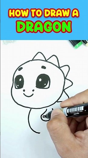How To Draw Baby Dragon | Let's Draw