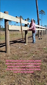 DIY Fence Hack! 🤯 One-Person Post Rail Jig Saves Time #diy #tools #tips #tricks #lifehacks #how