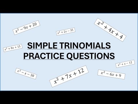 Simple Trinomial Factoring Practice Problems - Step-by-Step Solutions (Lesson 2)