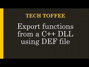 Export function from a C++ DLL using DEF file