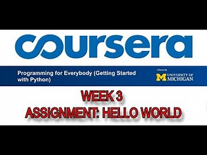 Coursera Python for Everybody EP-3 | Assignment Hello World Solution (Week 3) | Shoeb Solves