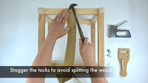 How to use a webbing stretcher for upholstery