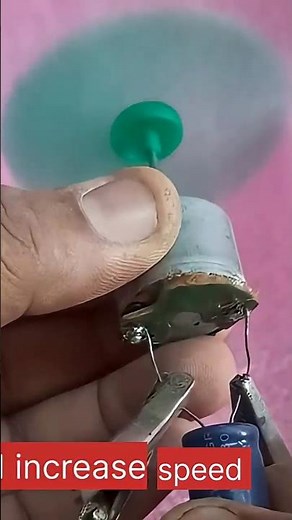 How to increase speed with capacitor dc motor //short video