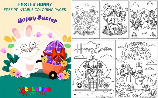 70  Free Easter Bunny Coloring Pages (Printable PDF 2026)