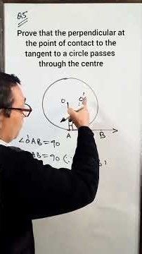 Ex 10.2 Q5 Class 10 Math NCERT | Chapter 10 Circles | Centre Passes Through Perpendicular to Tangent