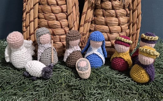 Crocheted Full Nativity Set - Etsy