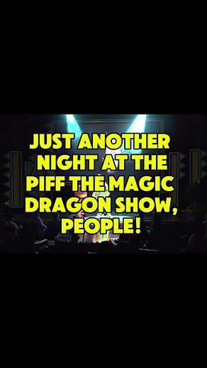 Just another night at the Piff the Magic Dragon show! 🍌🍊🍓#comedian #comedytok #vegasshows