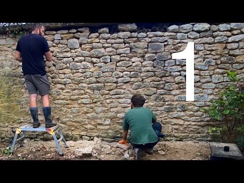 Repointing A Old Stone Wall With Lime Mortar #1