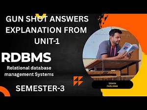 RELATIONAL DATABASE MANAGEMENT SYSTEMS (RDBMS)|UNIT-1 || SEMESTER-3 ||IMPORTANT ANSWERS EXPLANATION