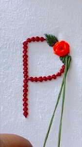 Letter P Hand Embroidery Design #embroidery #handembroidery | ABI Stitch