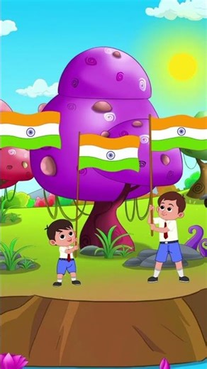 Jhanda Leke Chale School, Kids Channel India #shorts #patrioticsong #independenceday #youtubeshorts