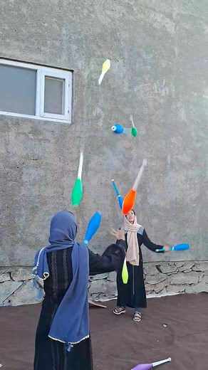 1.3K reactions · 57 shares | https://www.paypal.com/donate/?hosted_button_id=T532HPFLDKK2N Our top jugglers Rabia and Nazanin passing 9 cloubs open our payabal linke donate what you can the donations will cover all our circus school activities for children and please share this with your friends and family to support our circus children thank you | Afghan Parwana Circus | Facebook