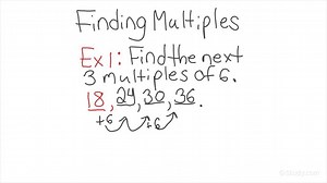 Listing Multiples of a Given Number | Algebra | Study.com