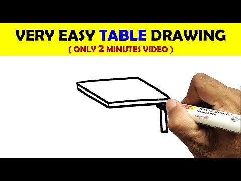 HOW TO DRAW A TABLE STEP BY STEP | TABLE DRAWING VIDEO