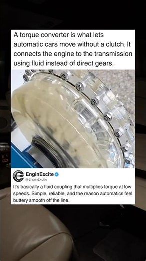 Torque Converter - The Secret Behind Smooth Automatic Cars #car #automobile