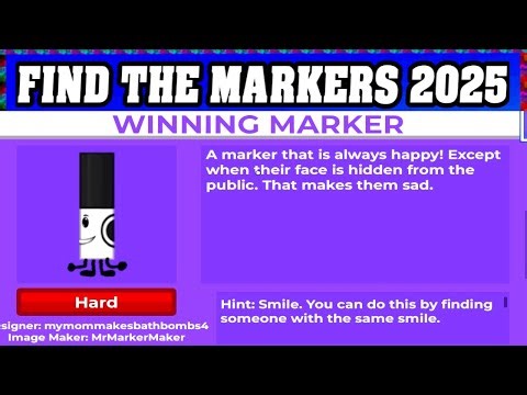 How To Find WINNING MARKER in ROBLOX FIND THE MARKERS🖌️ [UPDATE 2025] [walkthrough]