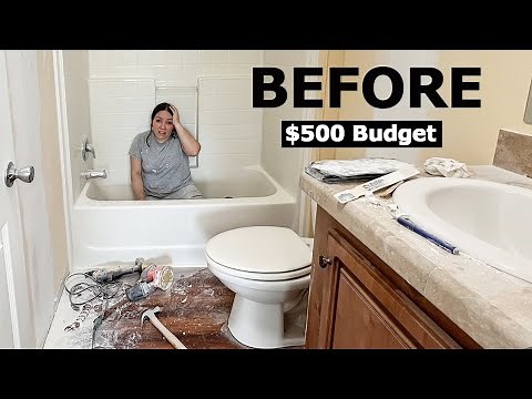 DIY Bathroom Makeover on a $500 Budget / Small Bathroom Remodel