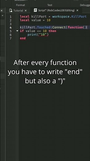 Ends | Roblox Studio Tutorial