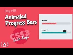 Animated Progress Bars: CSS Tutorial (Day 19 of CSS3 in 30 Days)