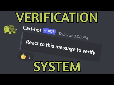 EASY Discord Verification System With Carl-bot (2022)