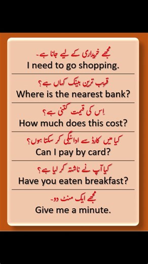 Essential Urdu phrases for beginners! Learn English translations. Speak Urdu easily!