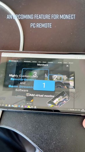 An upcoming feature for monect PC Remote #remotecontrol #gamestreamer