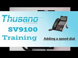 Programming a Speed-dial on an NEC SV9100