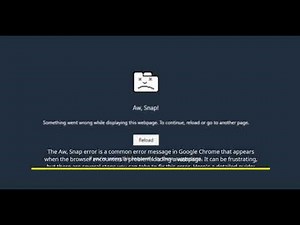 How to Fix the Aw Snap Error in Chrome Troubleshooting Guide
