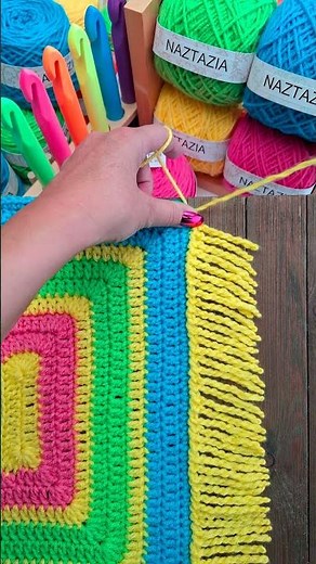 Twisted Fringe Border for Crochet & Knitting #shorts