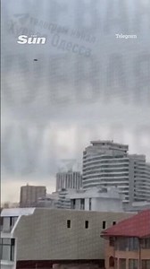 Miracle moment Russian drones FAILS to explode as it hits tower block #ukraine