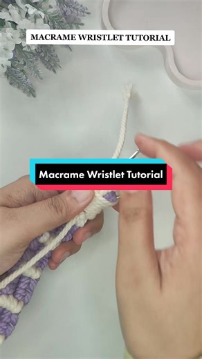 Full tutorial => youtube Trini ID #macrame #macrametutorial #macramewristlet #diymacrame #howto #tutorialcraft