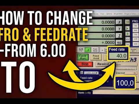 How to Change Mach3 Default Feedrate | Fix FRO Stuck at 6