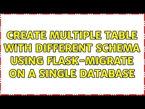 create multiple table with different schema using flask-migrate on a single database