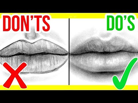 DO'S & DON'TS: How To Draw a Realistic Mouth / Lips | Step by Step Drawing Tutorial