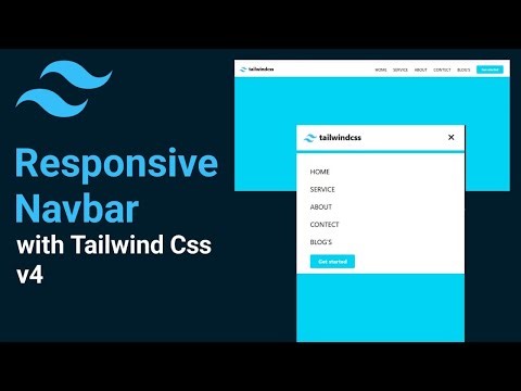 How to make a responsive navbar with tailwind css Tailwind css tutorial | Tailwind responsive navbar