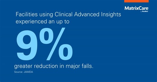 Turning data into better outcomes. 💡 Peer-reviewed, real-world data shows that facilities using Clinical Advanced Insights saw a 9% greater reduction in major falls compared to those using an EHR alone. Falls are among the most costly and disruptive events in long-term care. Clinical Advanced Insights helps spot early warning signs across more than 150 clinical data points per resident, so teams can act sooner and prevent incidents before they happen. Explore data-driven insights: https://link.