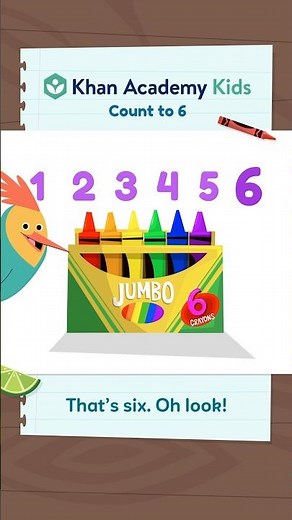 Count to number 6 with Khan Academy Kids! #learning #counting #educationalvideos