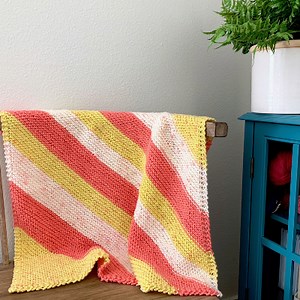 Easy Diagonal Baby Blanket Free Knitting Pattern — Blog.NobleKnits