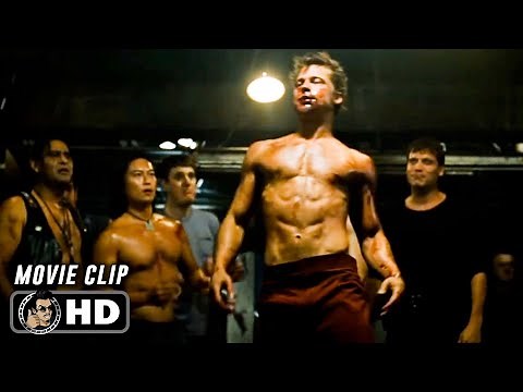 FIGHT CLUB Clip - "Basement Brawl" (1999) Brad Pitt