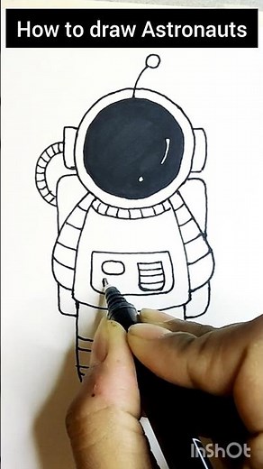 Easy Astronaut Drawing ll How to draw an Astronaut step-by-step #drawing #easydrawing