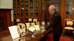 An unpublished play by Christy Brown and correspondence from Daniel Day Lewis were among items from a private collection donated to the National Library of Ireland | RTÉ News