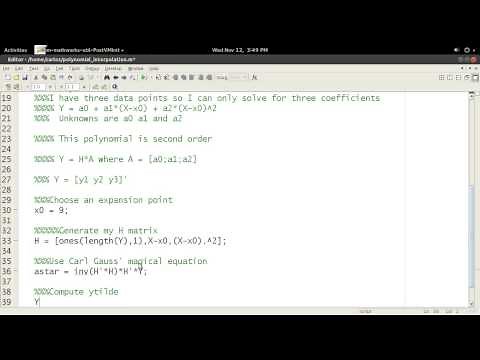 MATLAB Help - Polynomial Interpolation