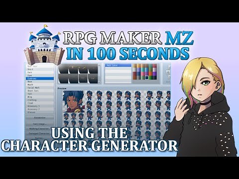 Using the Character Generator // RPG Maker MZ In 100 Seconds