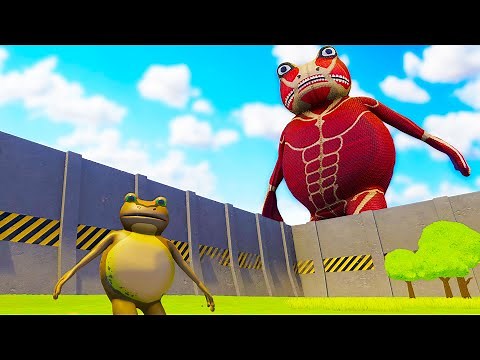 We Climbed the Massive Wall and Found the Colossal Titan in Amazing Frog Multiplayer!
