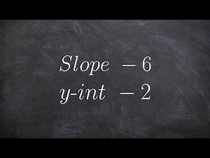 Write an equation given the slope and point intercept