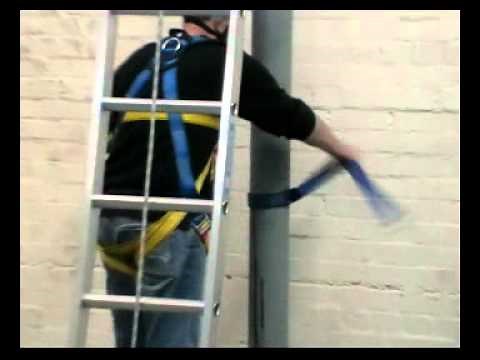 Ladder Safety Training Using Pole Vertical Lifeline System & Ladder Restraint System - Fall Arrest