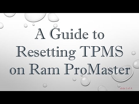 A Guide to Resetting TPMS on Ram ProMaster