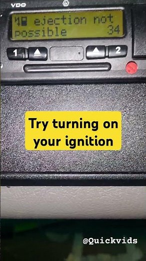 Ejection not possible 34. Tacho card won't eject. Solved. #tacho #lorry #hometime