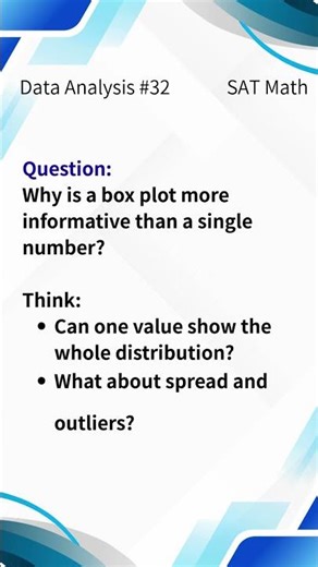 SAT Math Data Analysis #32 Box Plot Explained in Seconds